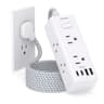 One Beat 5ft Flat Plug Surge Protector, 6 AC + 4 USB (900J)