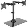 VIVO Freestanding Dual Monitor Stand (Glass Base)