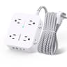 HANYCONY 5ft Braided Surge Protector, 8 AC + 4 USB (1,080J)