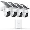 aosu Solar-Powered Outdoor Security Camera Kit (4-Cam)