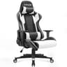 Homall Gaming Chair, High Back Faux Leather (White)