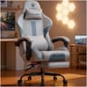 GTPLAYER Breathable Fabric Gaming Chair with Footrest (Mist-Blue)