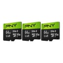 PNY 64GB Elite-X microSDXC Card (3-Pack)