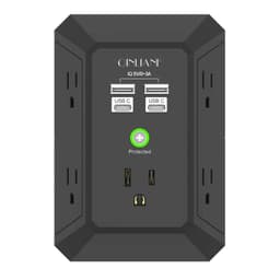 QINLIANF 5-Outlet Surge Protector Wall Extender (1,680J)