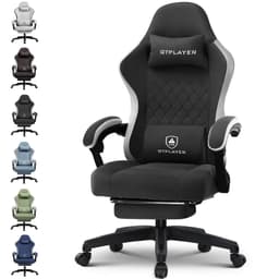 GTPLAYER Gaming Chair with Linkage Armrests and Footrest