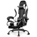 GTPLAYER Computer Gaming Chair with Footrest (Pearl White)