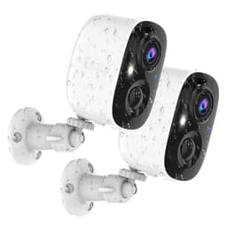 Tziarp 2K Wireless Outdoor Security Camera (2-Pack)