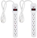 Amazon Basics 6-Outlet Surge Protector, 2-Pack (200J)
