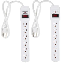 Amazon Basics 6-Outlet Surge Protector, 2-Pack (200J)