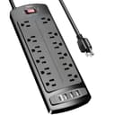 ALESTOR 12-Outlet Surge Protector with 4 USB (2,700J)