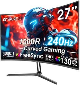 SANSUI 27" Curved 240Hz Gaming Monitor